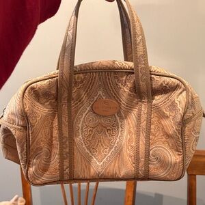 Etro Beige Paisley  Travel Bag in excellent condition